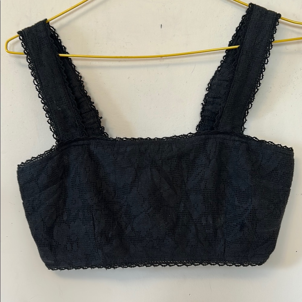 American Eagle black lace bralette wear alone or with a shirt size XS new w/tag